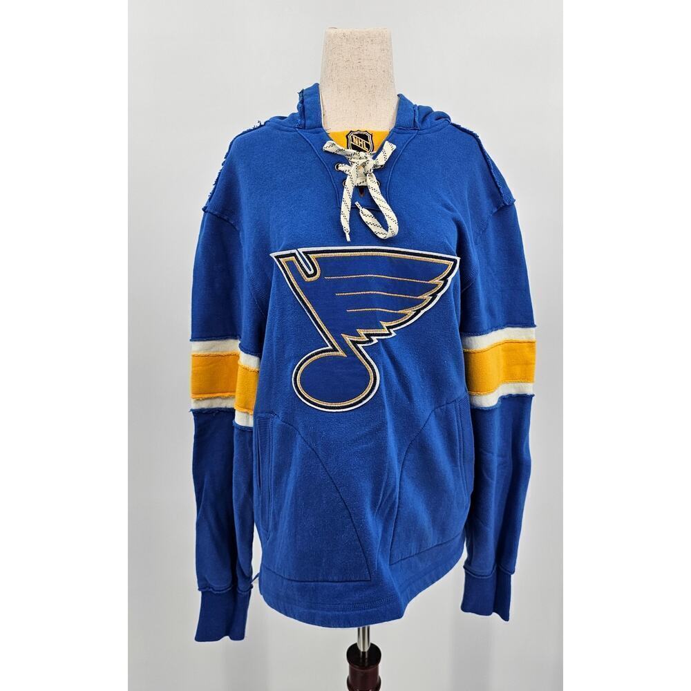 CCM Pro NHL Men's Small St Louis Blues Hockey Sweatshirt Hoodie Pullover